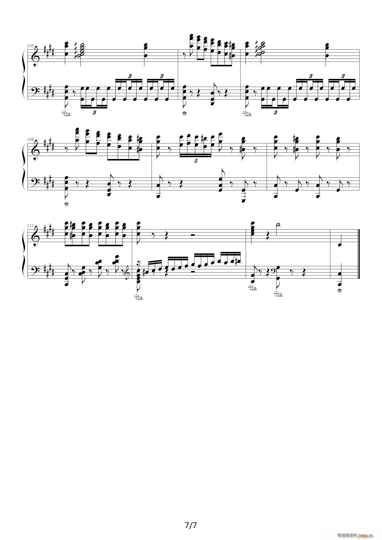 劲乐团v3 C调(钢琴谱)7