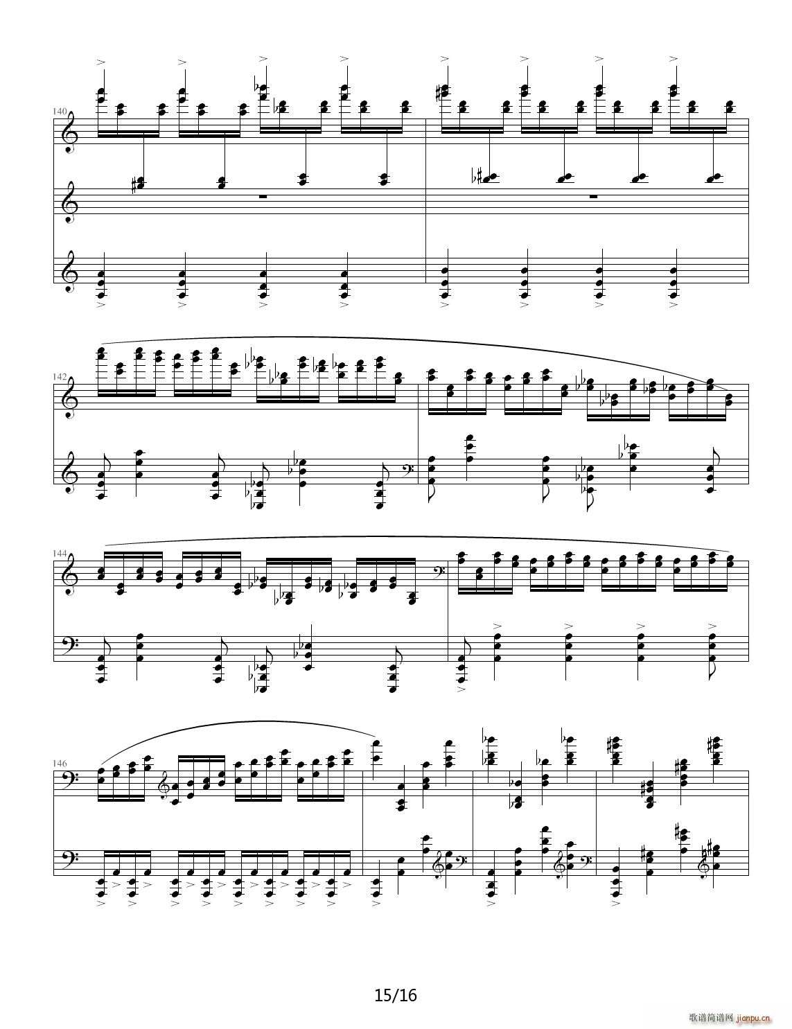 Etude in A Minor C调(钢琴谱)15