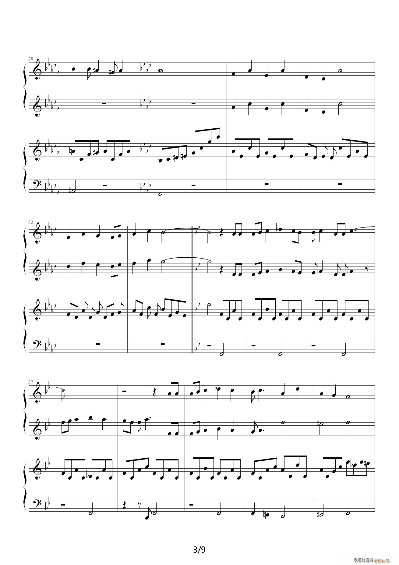 创圣EVOL ED 降D调(钢琴谱)3