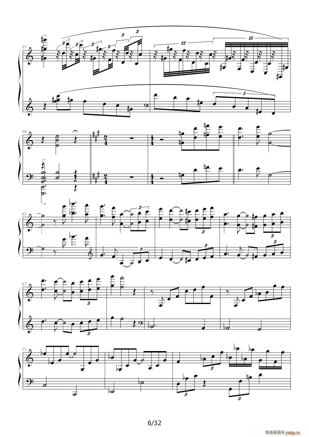 日本配反千住明的作品 日曜觥干爸器 兄黝 琴V(钢琴谱)6