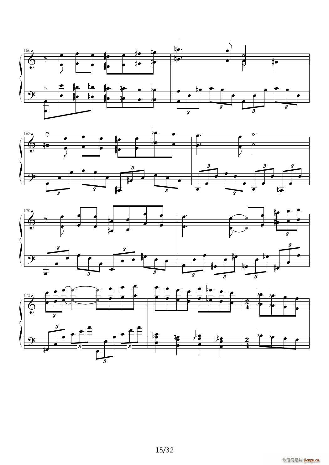 日本配反千住明的作品 日曜觥干爸器 兄黝 琴V(钢琴谱)15