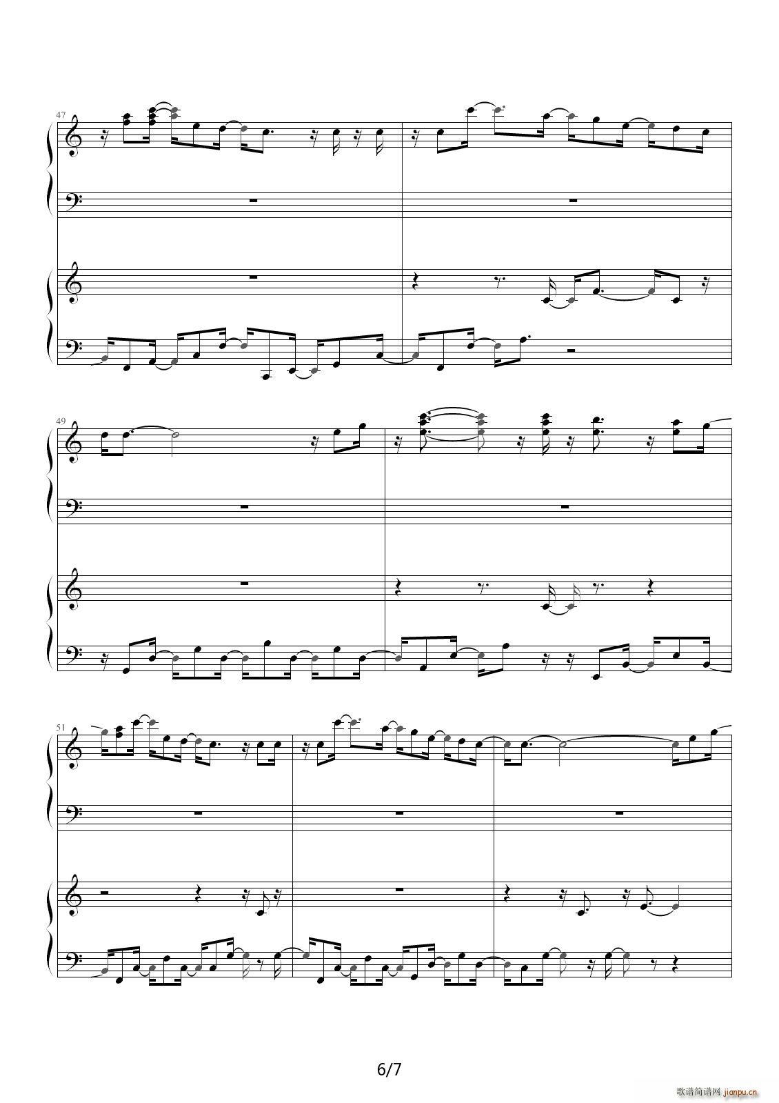 tiejialong要的隐形的翅膀(钢琴谱)6