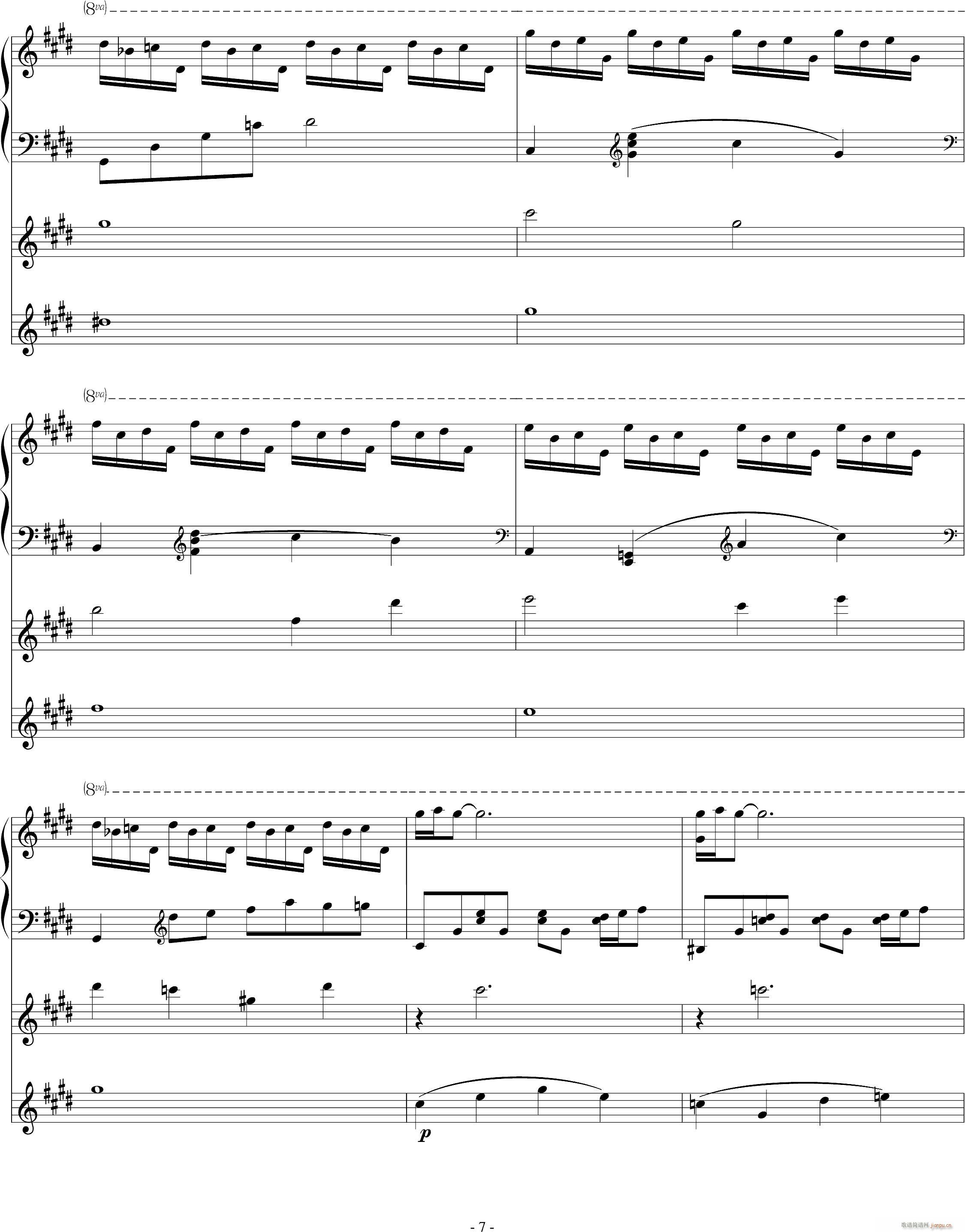 Night Sky 2013 10 Remade(钢琴谱)7