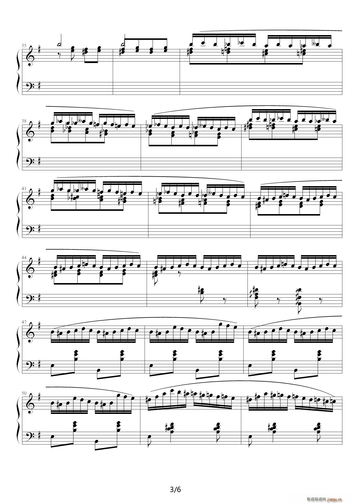 音乐会练习曲 蝴蝶 G调(钢琴谱)3