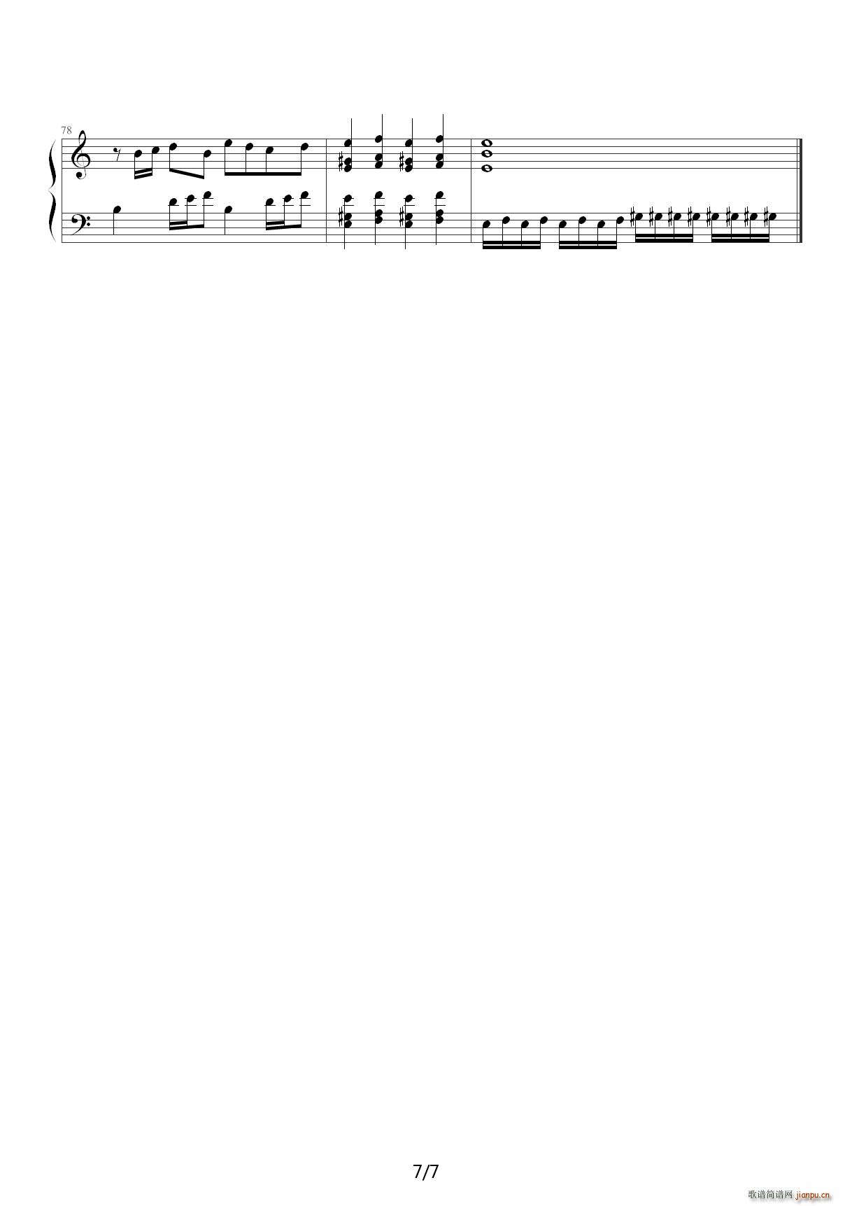 捣蛋猪主题曲1 2版 C调(钢琴谱)7