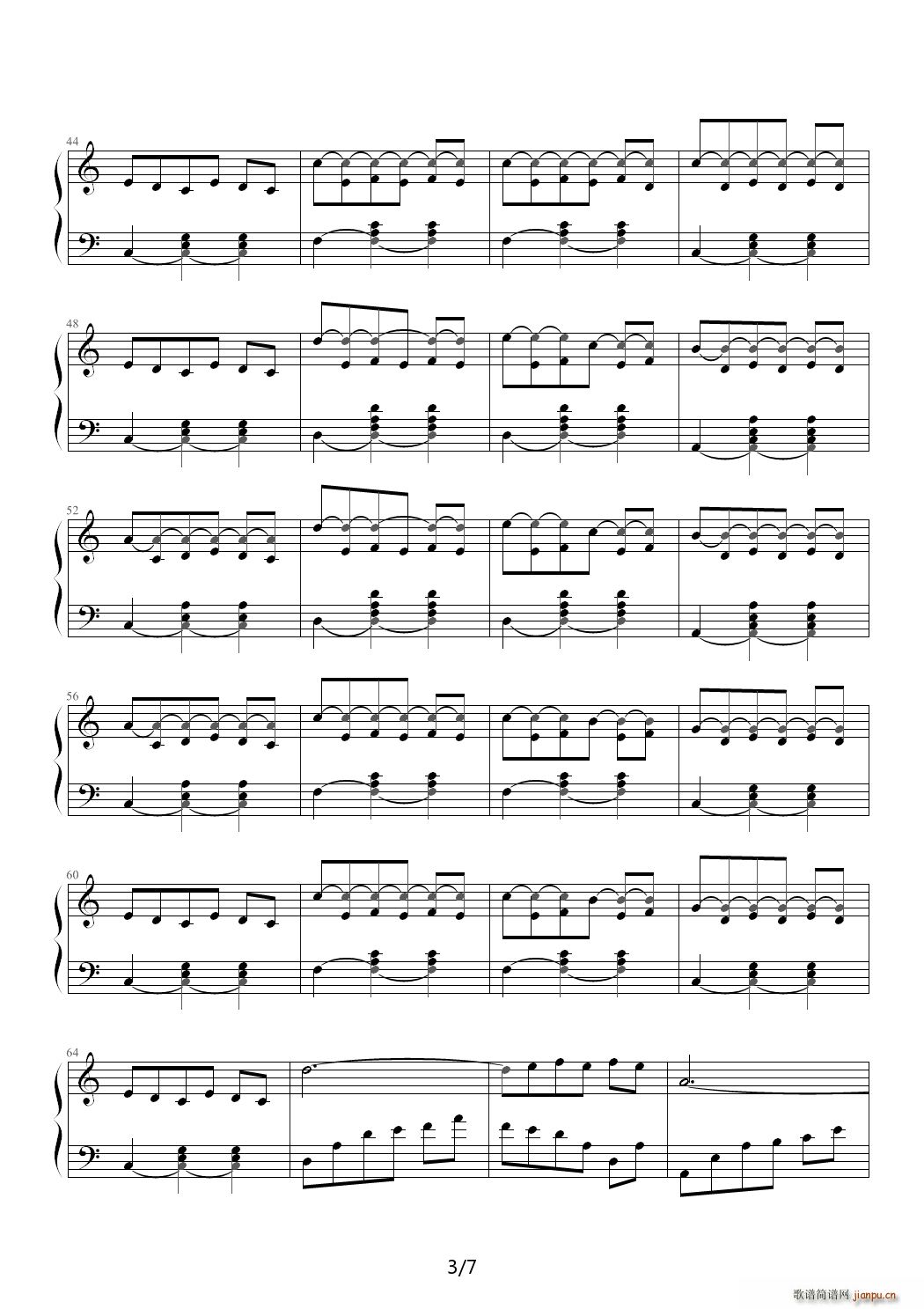 天使艾美丽 主题曲 我的第二个成品(钢琴谱)3