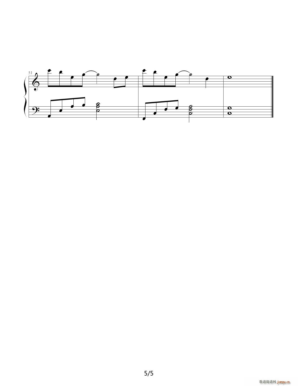 come back to me C调(钢琴谱)5