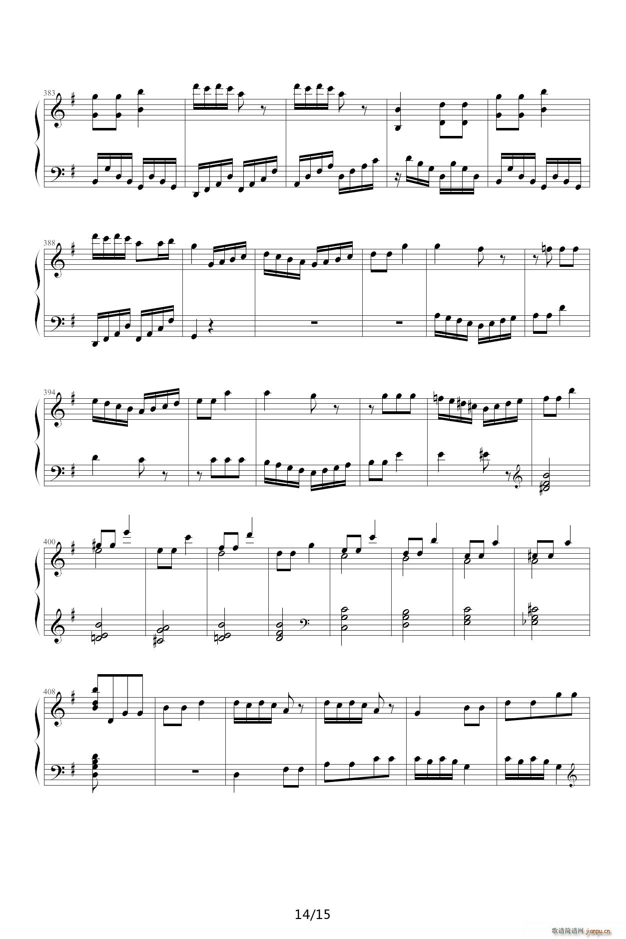 贝多芬 Rage Over The Lost Penny 丢失一分钱的愤怒 G调(钢琴谱)14