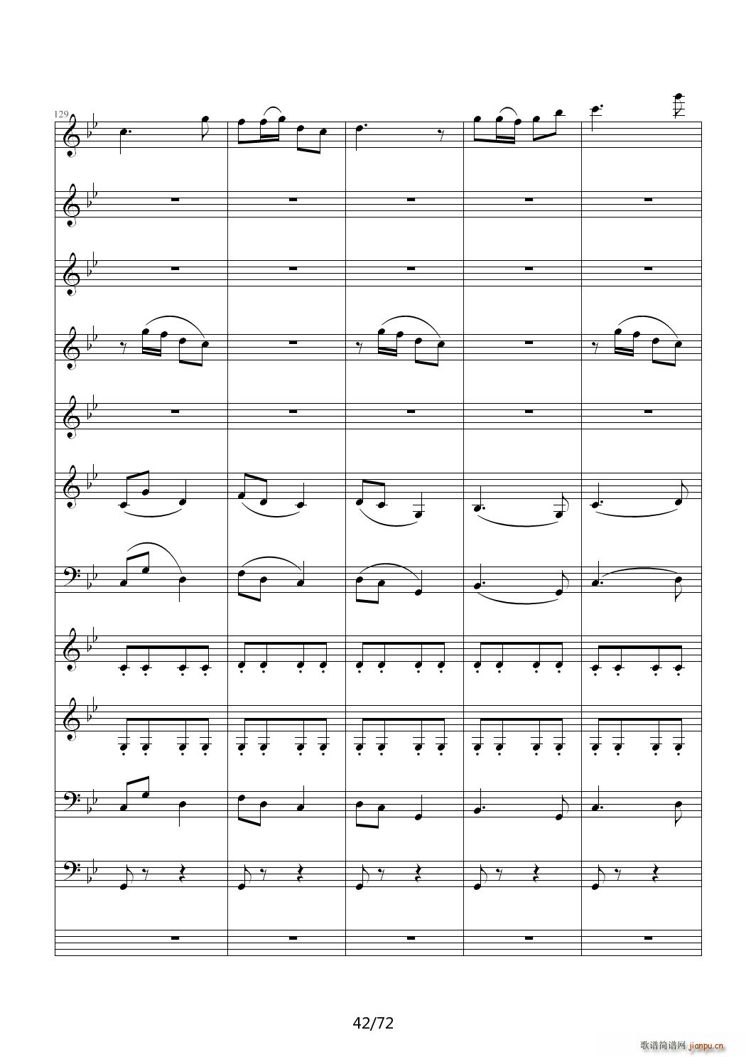 爱诠释的夜 前篇 C调(钢琴谱)42