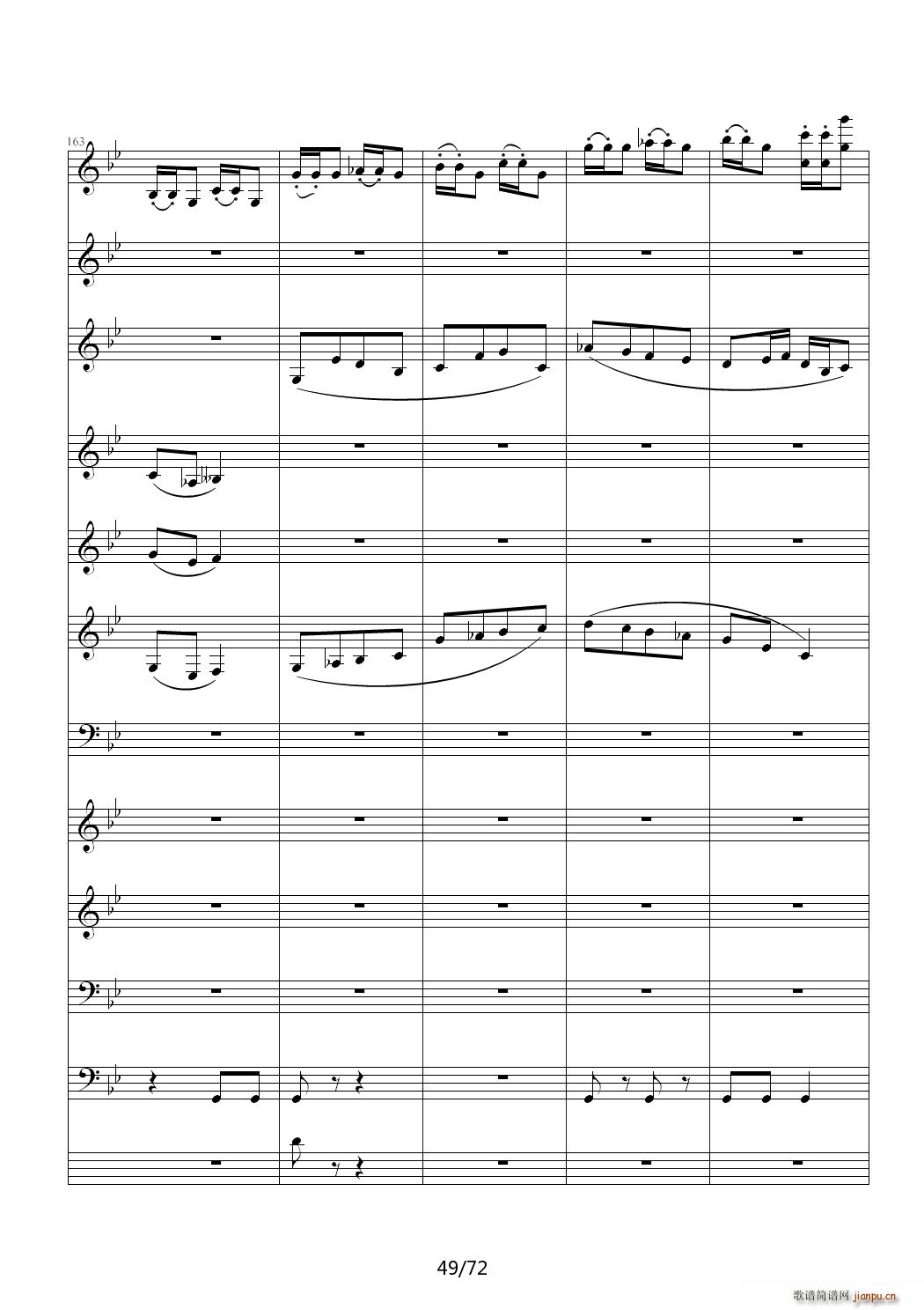 爱诠释的夜 前篇 C调(钢琴谱)49