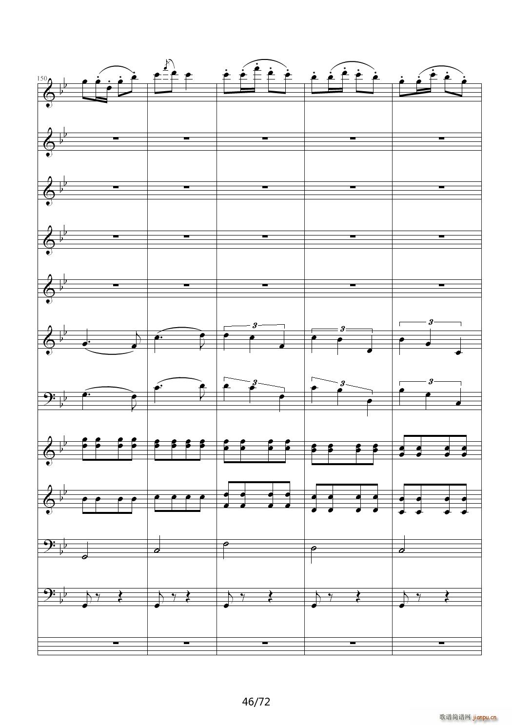 爱诠释的夜 前篇 C调(钢琴谱)46