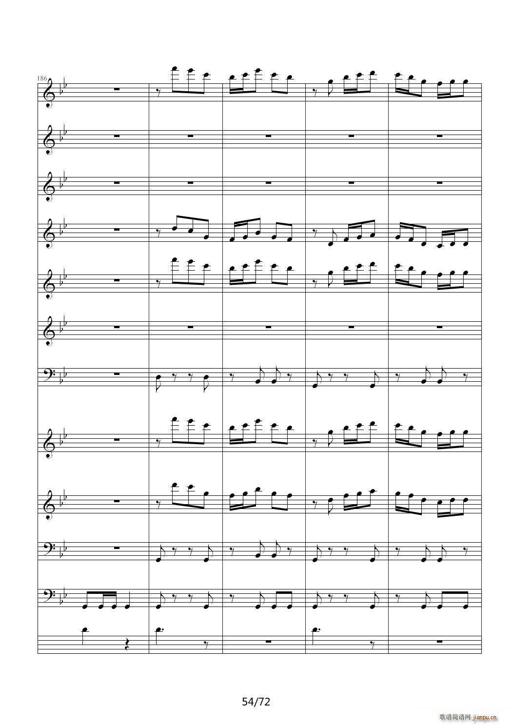 爱诠释的夜 前篇 C调(钢琴谱)54