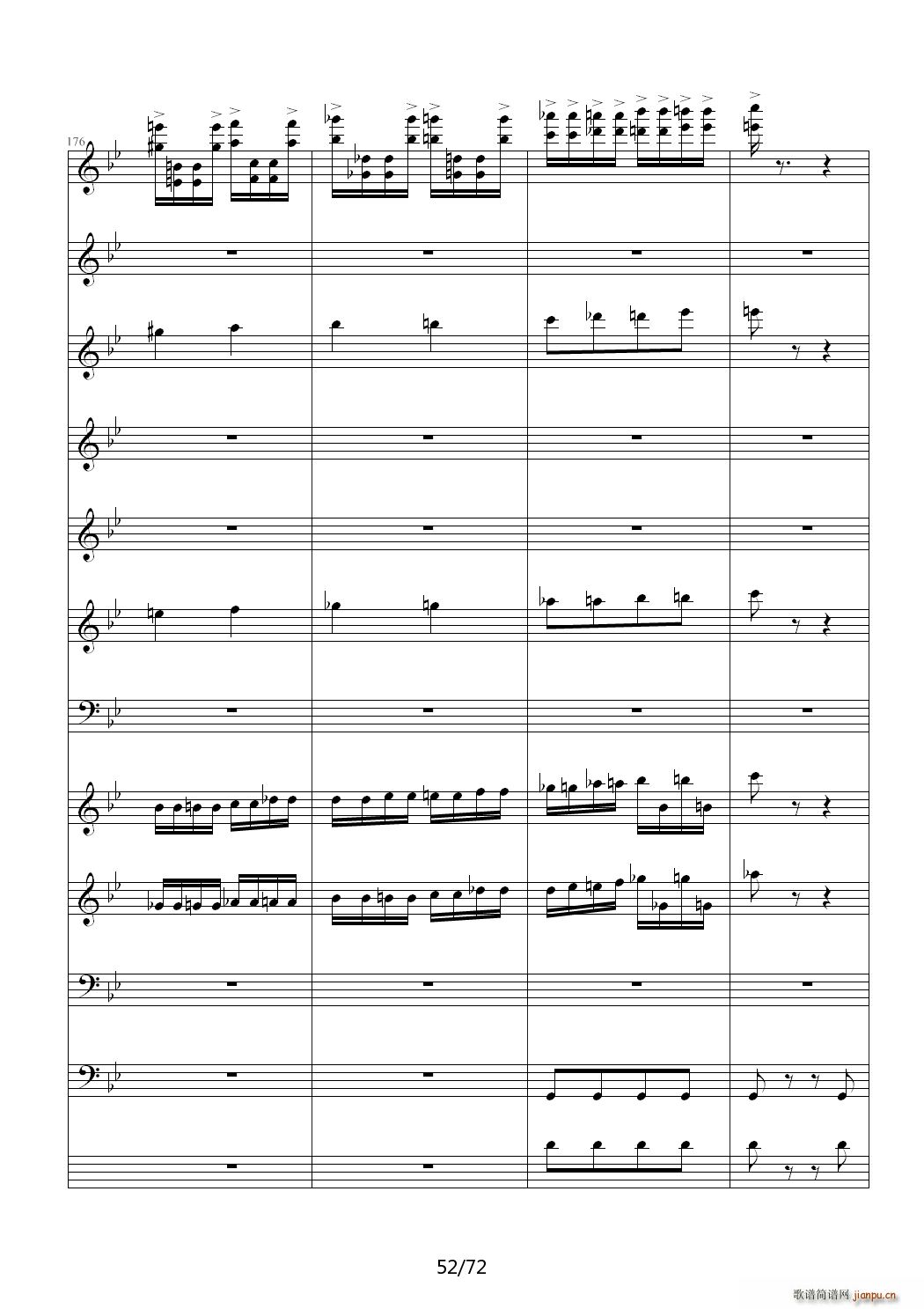 爱诠释的夜 前篇 C调(钢琴谱)52