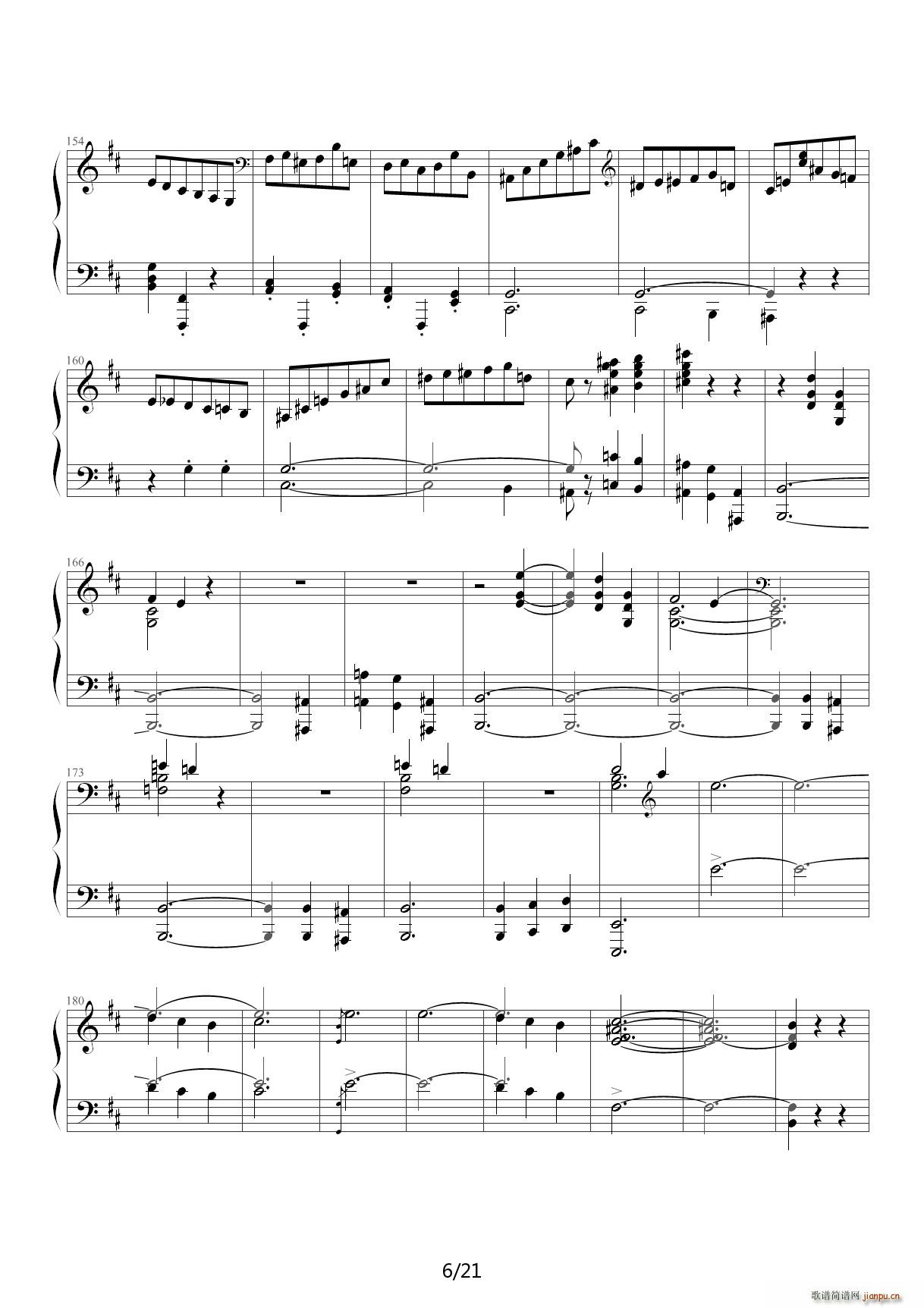 肖邦第一谐谑曲 D调(钢琴谱)6