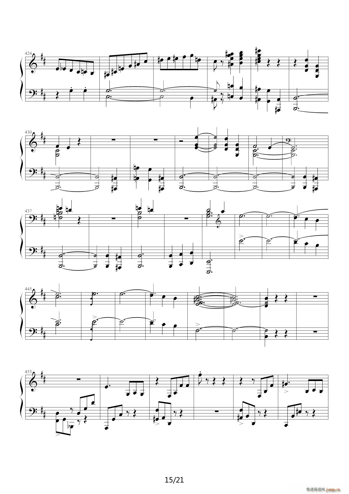 肖邦第一谐谑曲 D调(钢琴谱)15