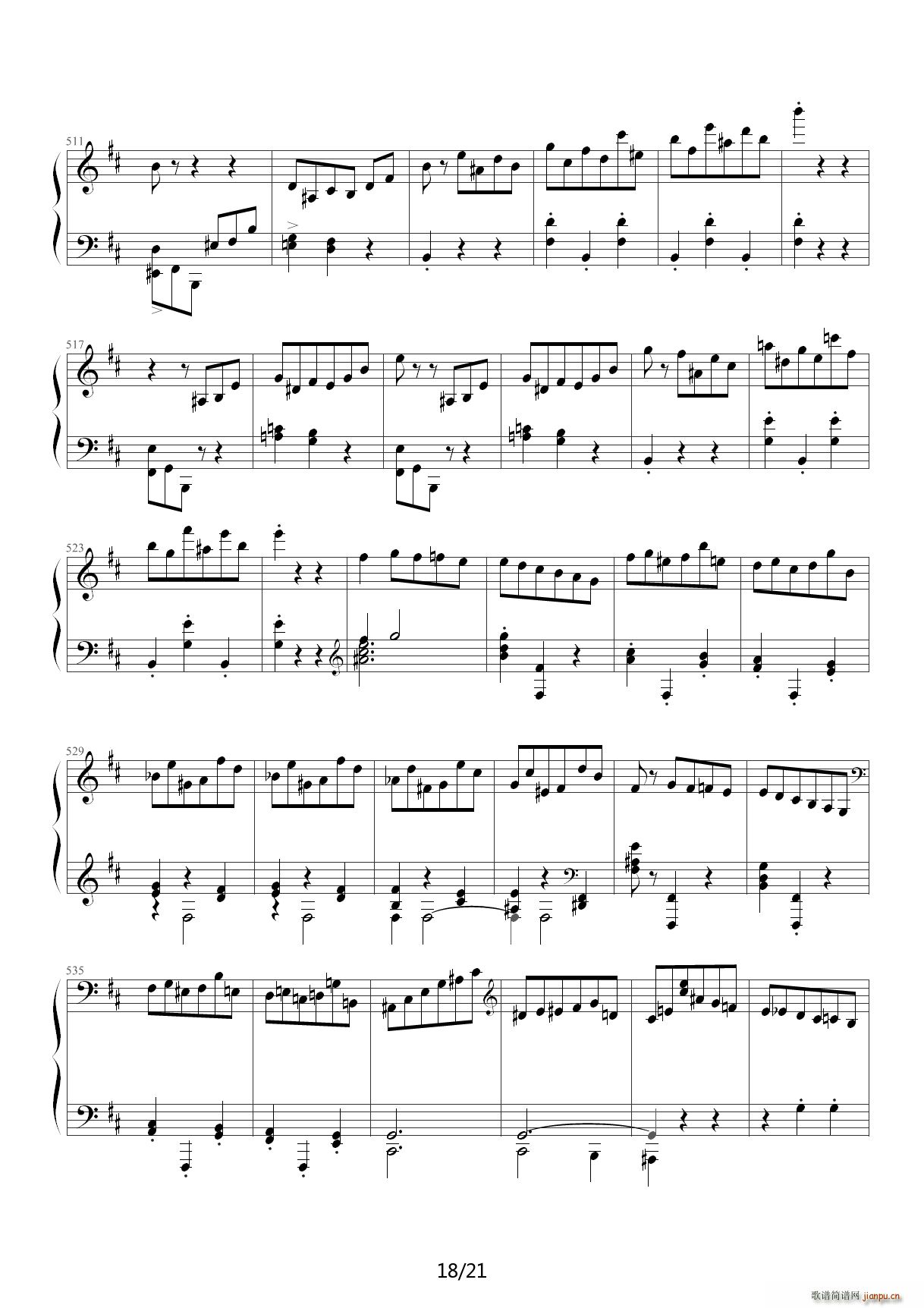 肖邦第一谐谑曲 D调(钢琴谱)18