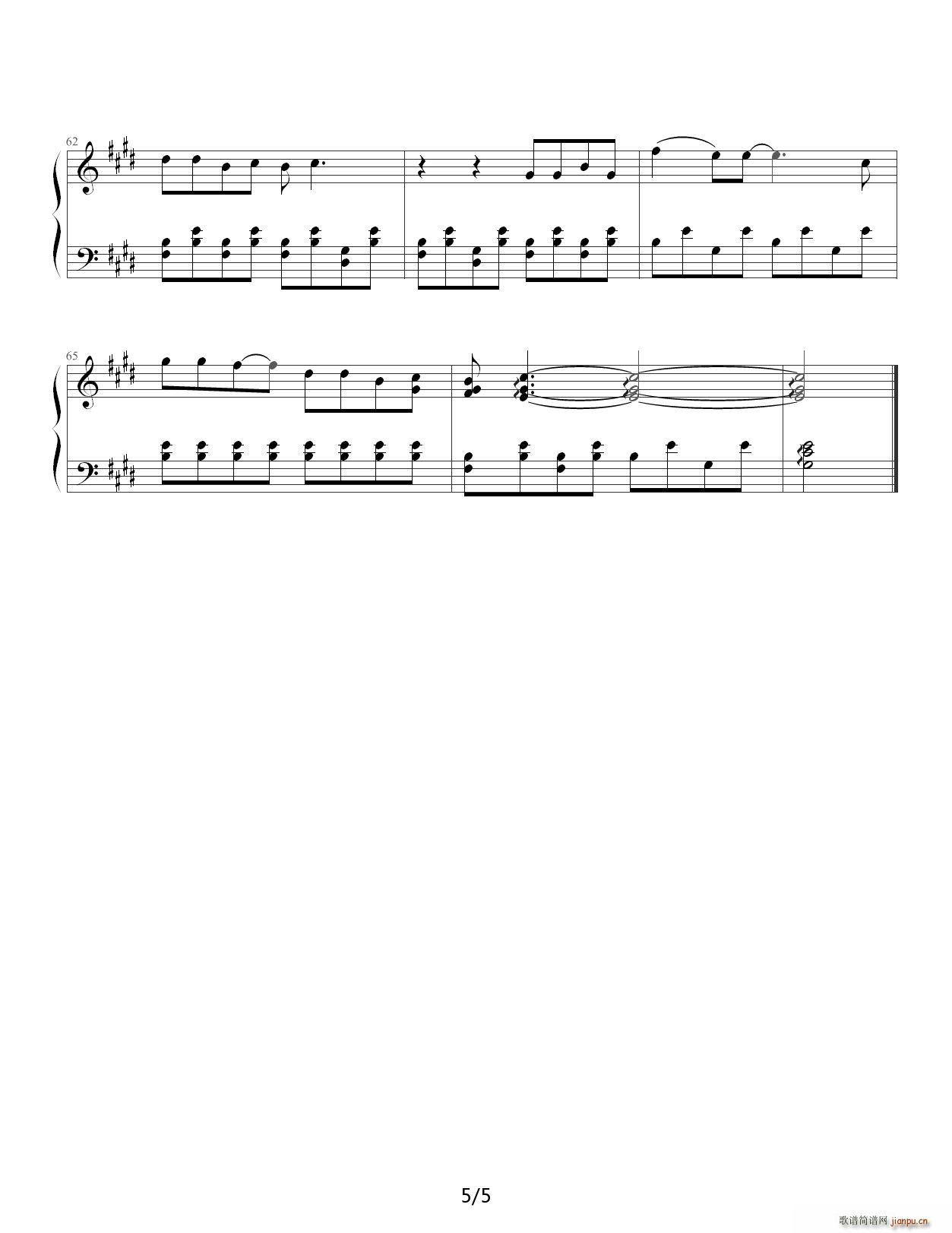 la la love on my mind C调(钢琴谱)5