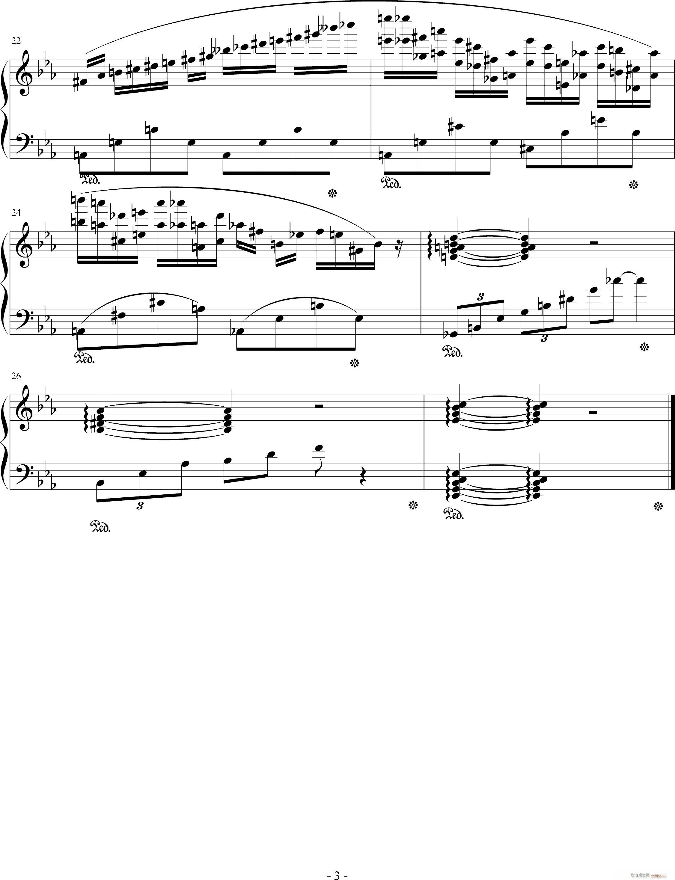 Snow plateau(钢琴谱)3