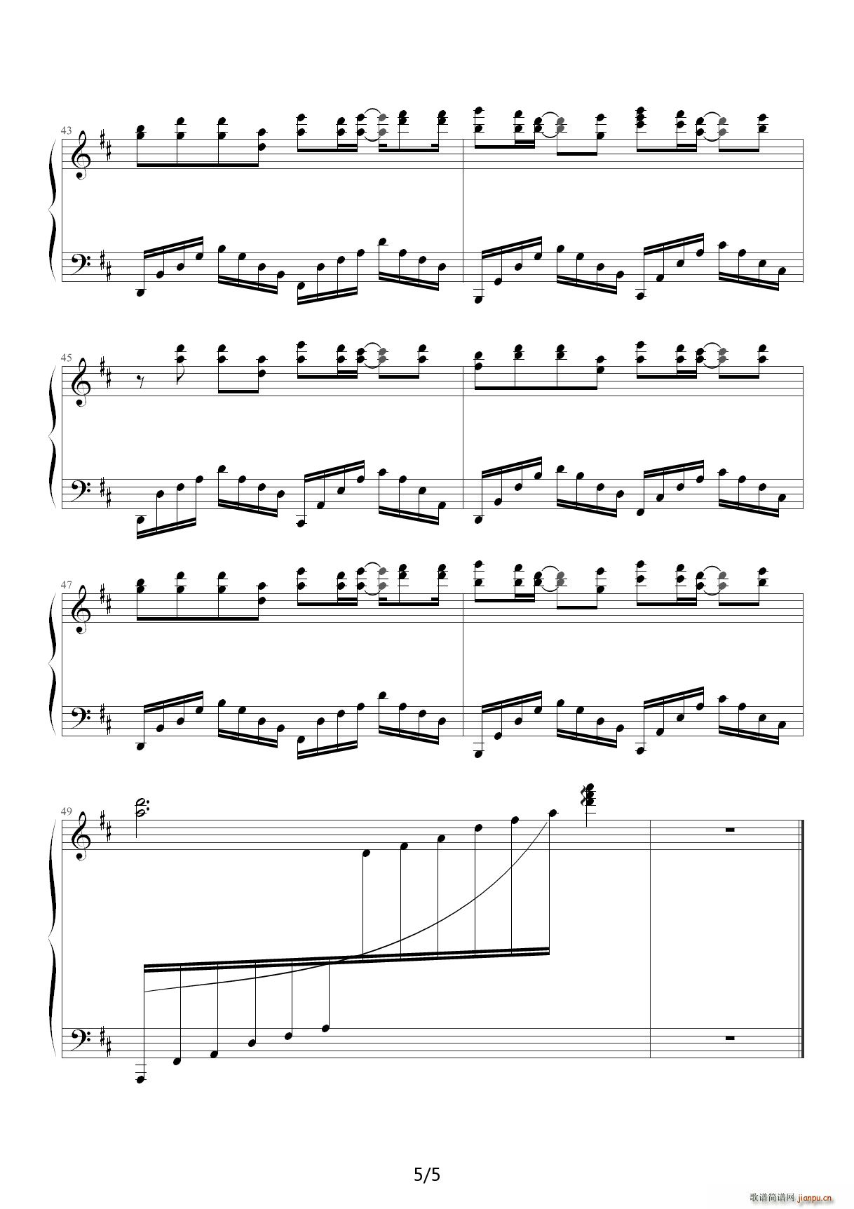 天使 五月天 D调(钢琴谱)5