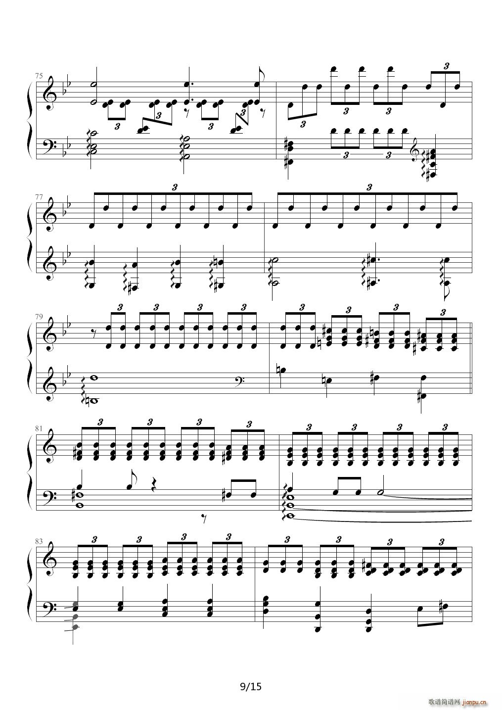 舒伯特 魔王 李斯特改编 降B调(钢琴谱)9