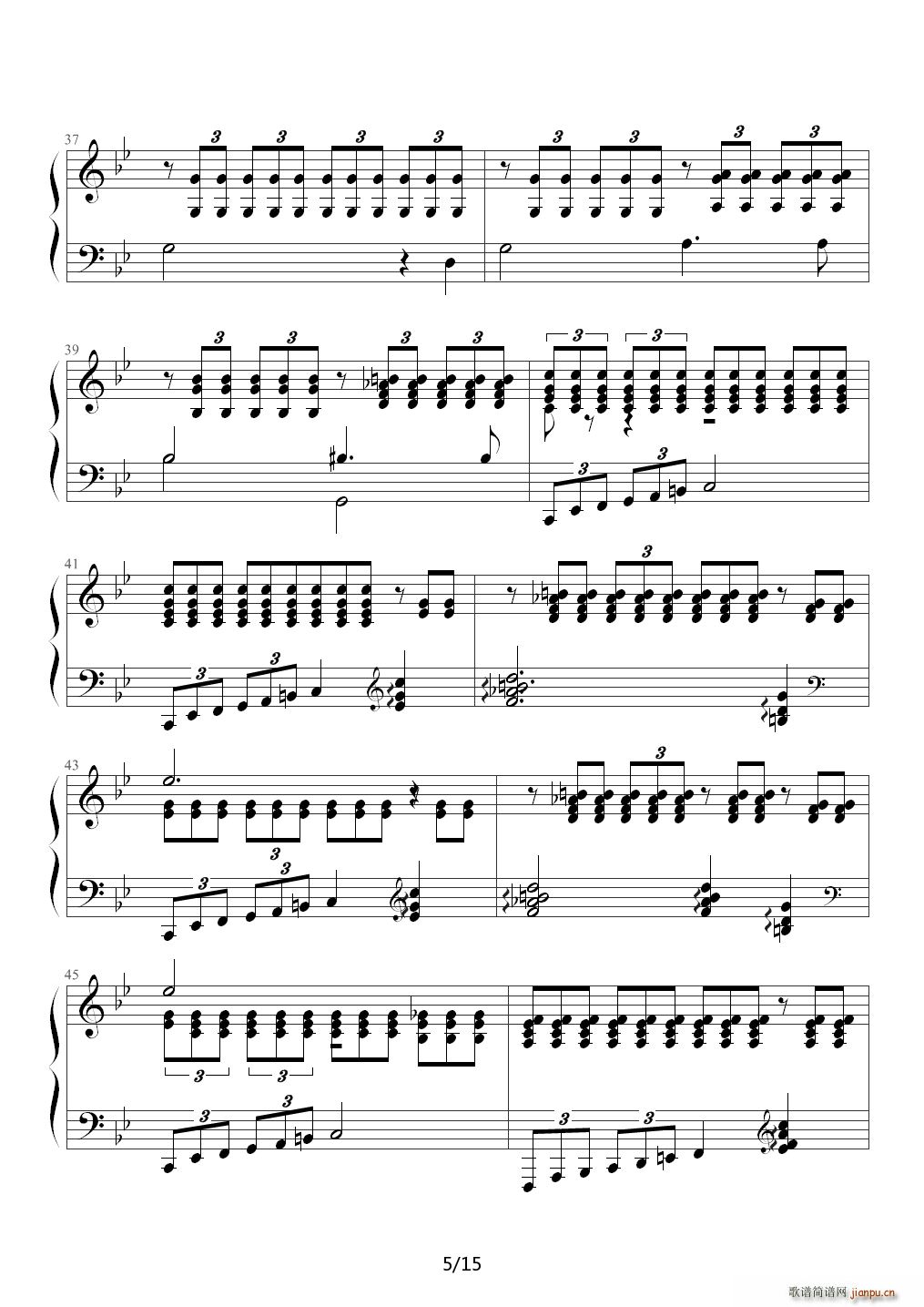 舒伯特 魔王 李斯特改编 降B调(钢琴谱)5