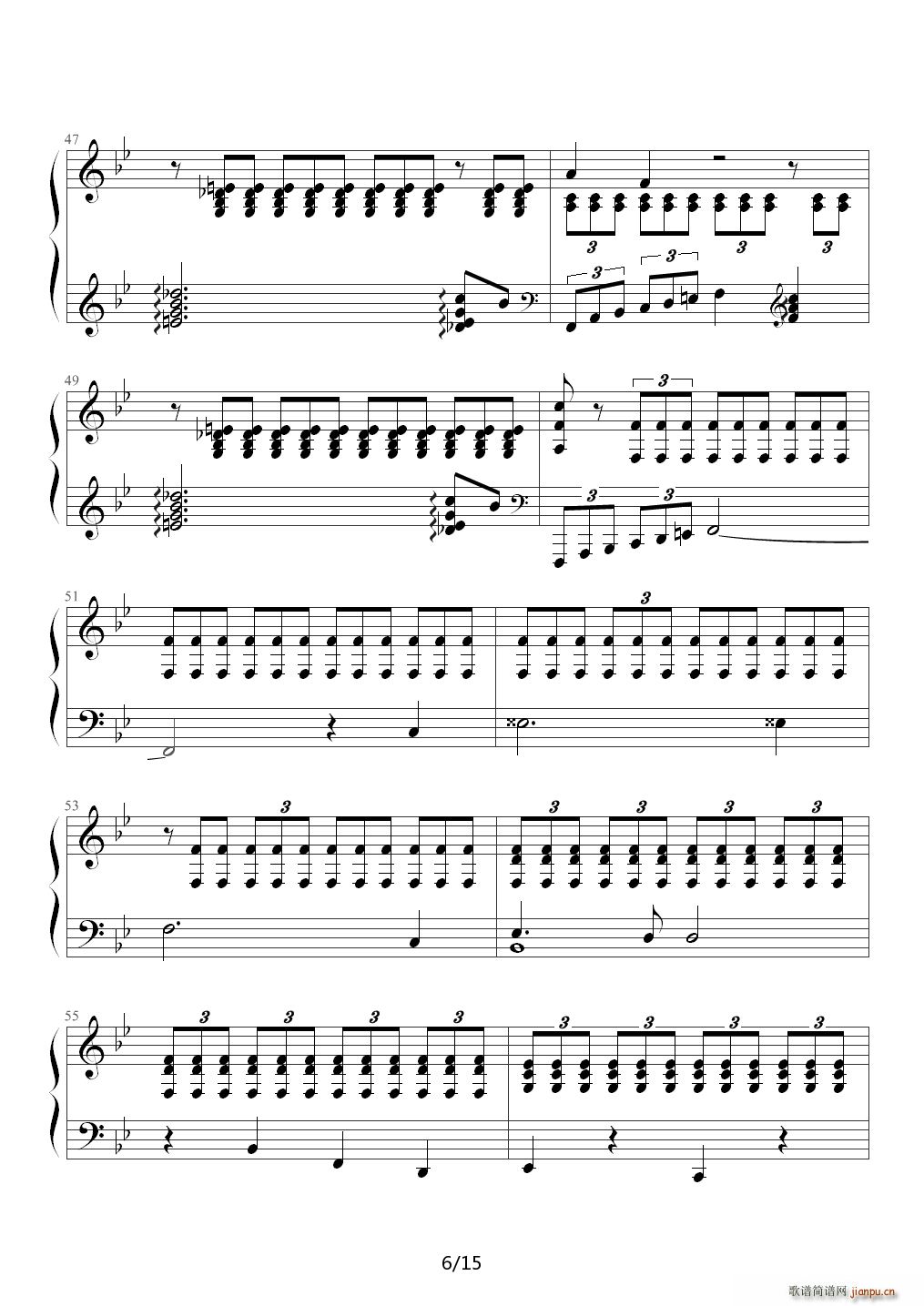 舒伯特 魔王 李斯特改编 降B调(钢琴谱)6