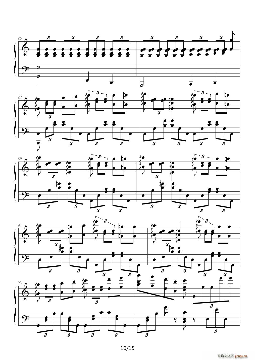 舒伯特 魔王 李斯特改编 降B调(钢琴谱)10