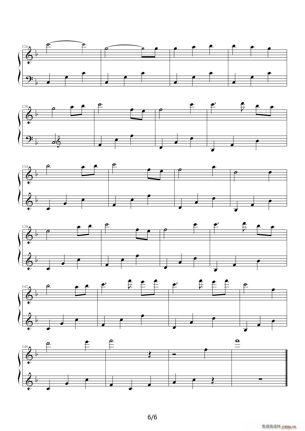 Brian Crain 的 Butterfly Waltz(钢琴谱)6