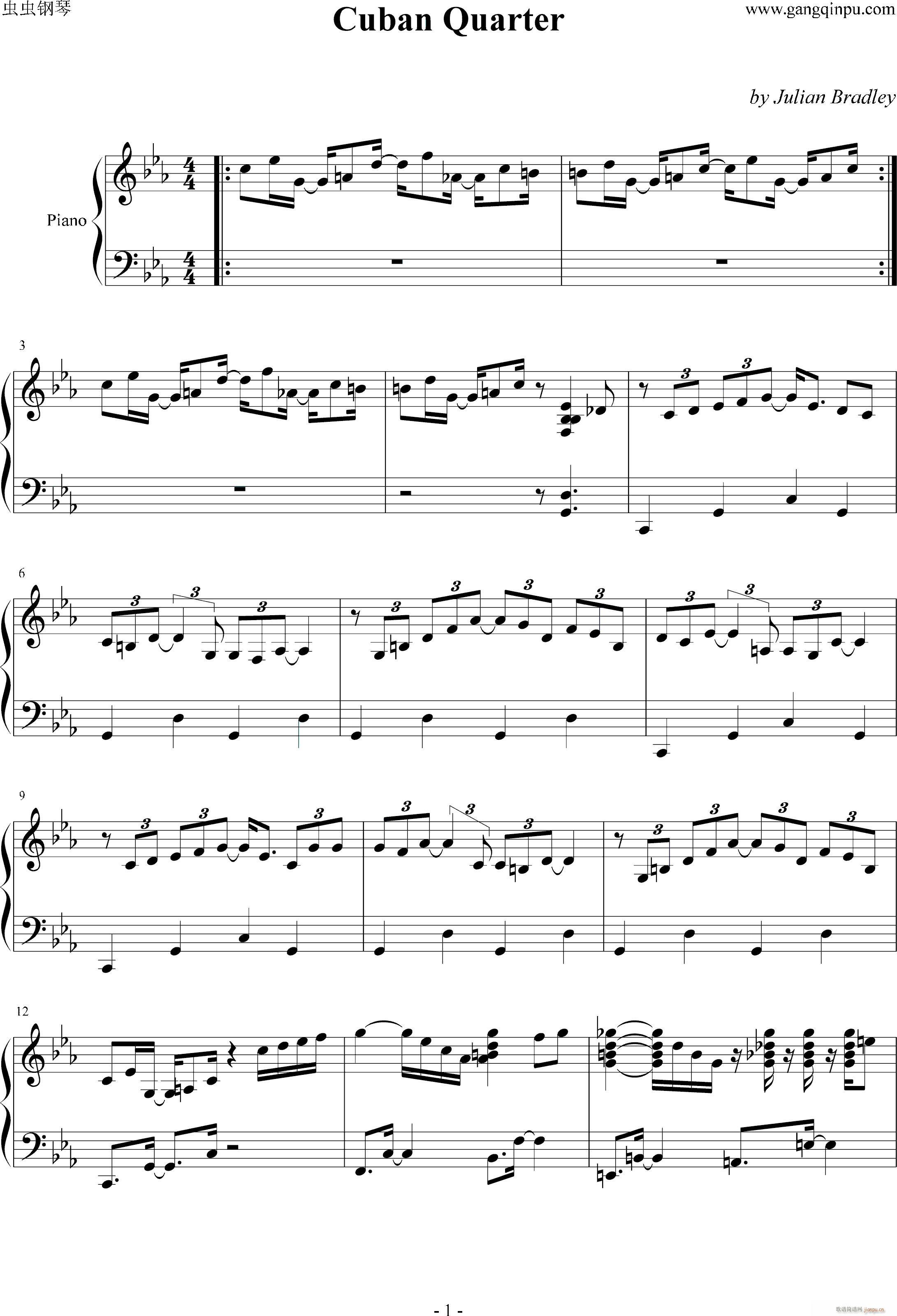 Cuban Quarter(钢琴谱)1