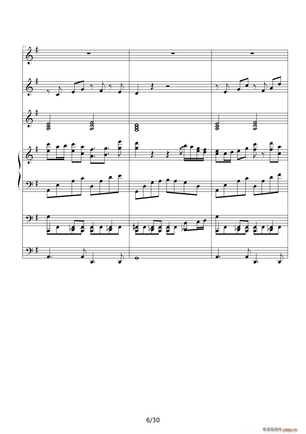 金牛座 Taurus G调(钢琴谱)6