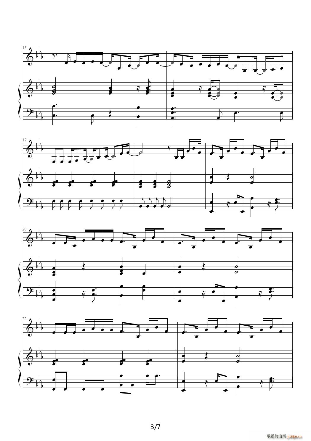 某人要的daniel powter bad day(钢琴谱)3