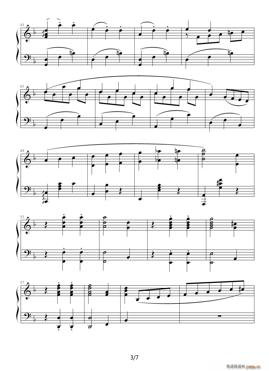 The Sound of Music 经典的钢琴曲 不下后悔(钢琴谱)3