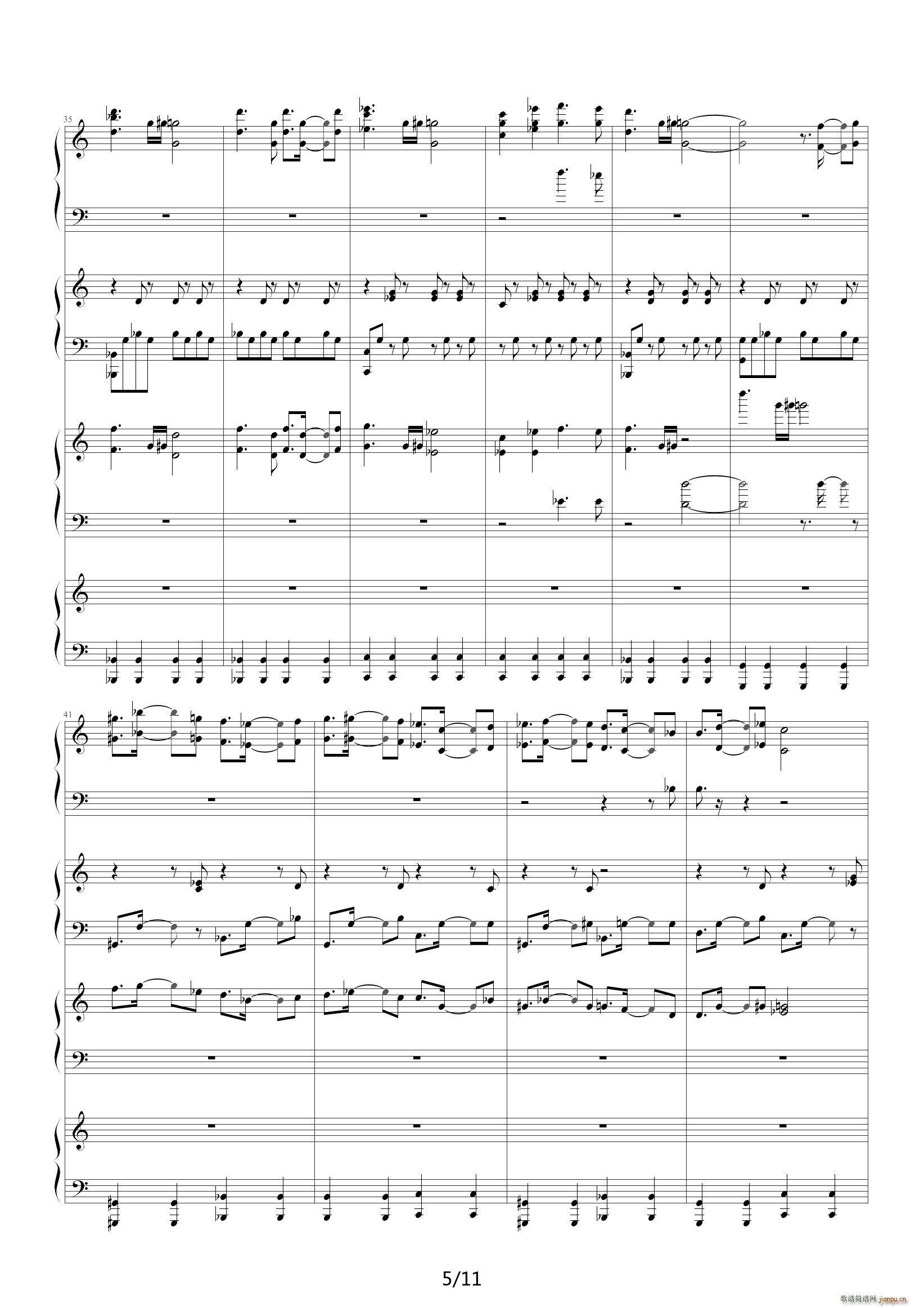 Fuego C调(钢琴谱)5