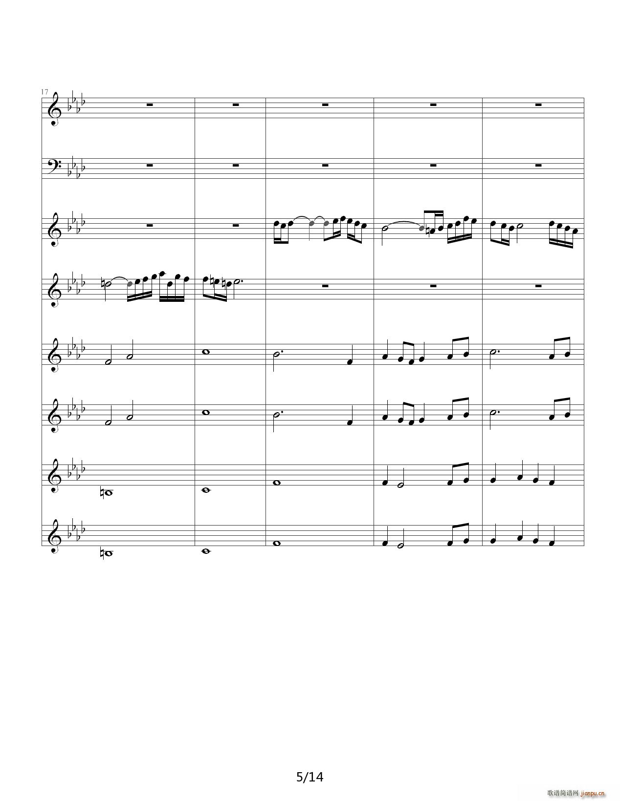 双童声协奏曲Concerto Pour Deux Voix 合唱版 降A调(钢琴谱)5