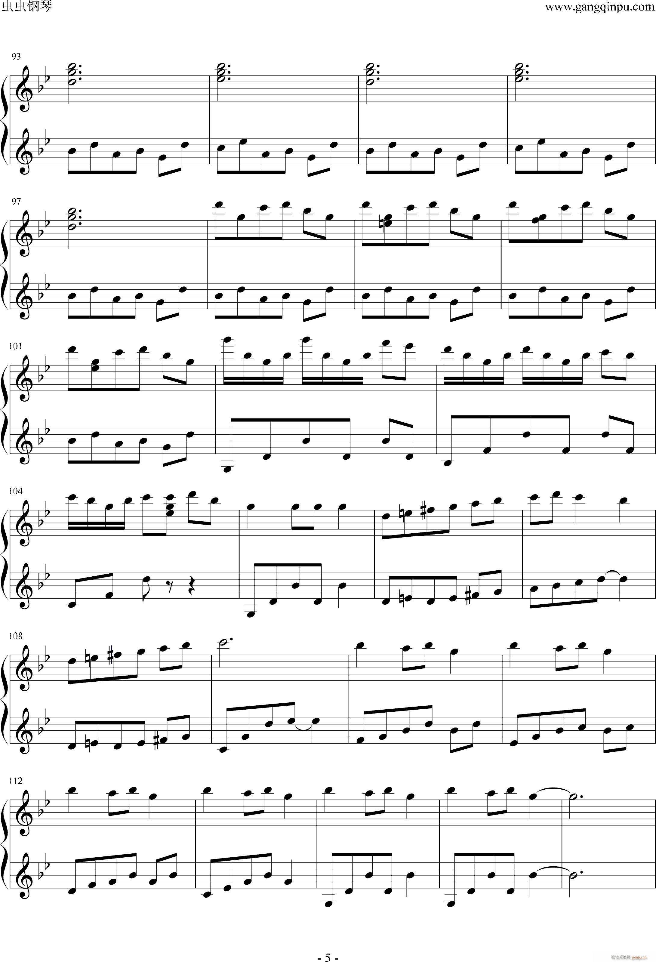 Carol Of The Bells 钟声颂歌(钢琴谱)5