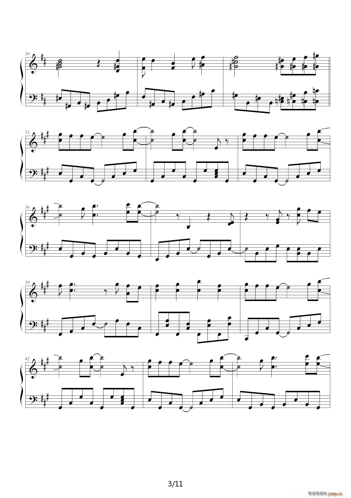 my soul your beats D调(钢琴谱)3