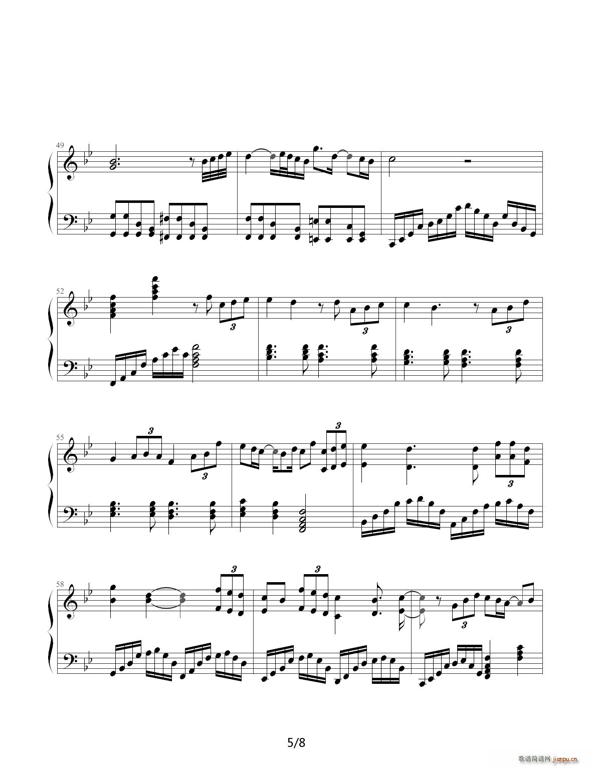 转动 A调(钢琴谱)5