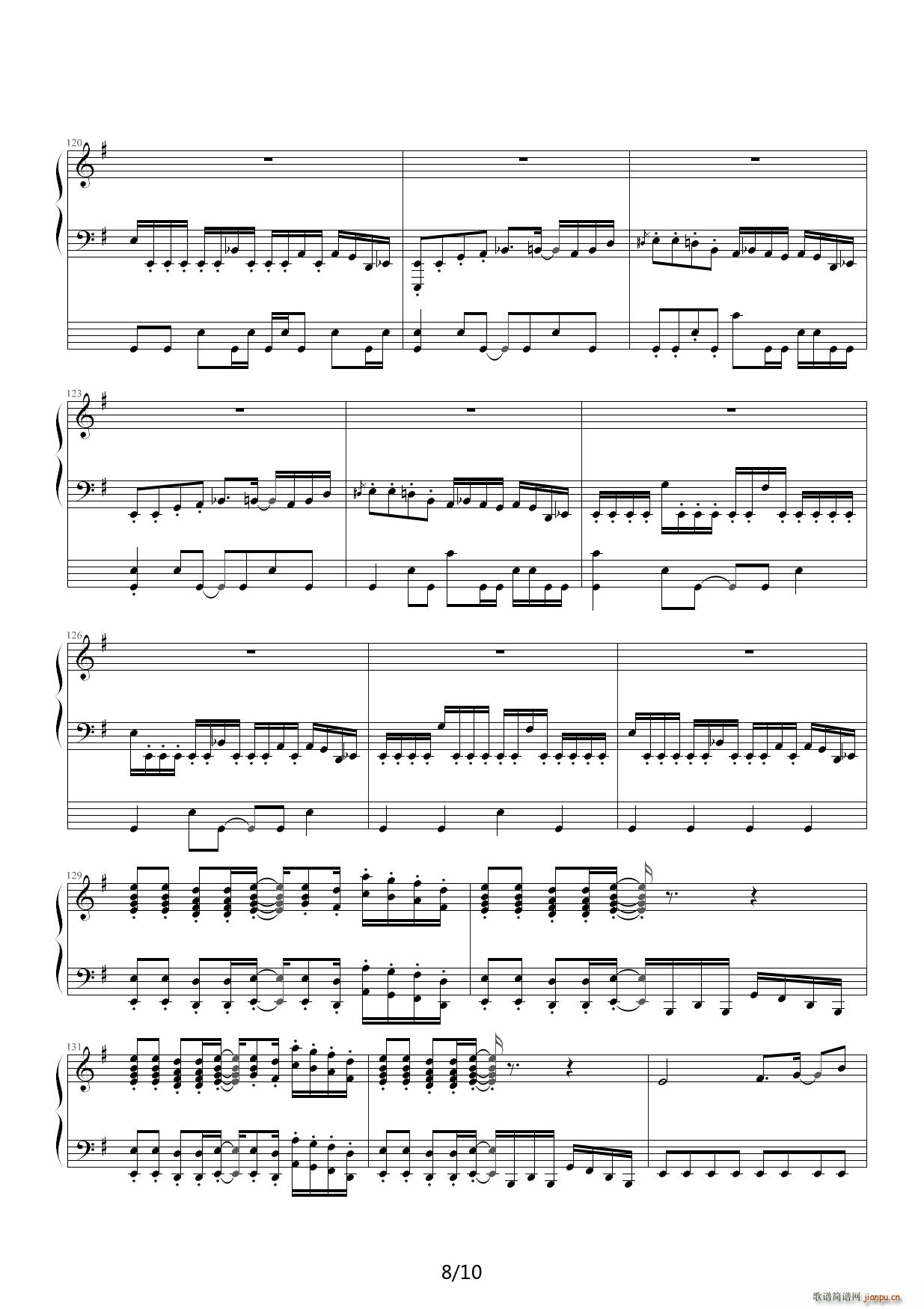 凌枫 雷死不偿命第三弹 C调(钢琴谱)8