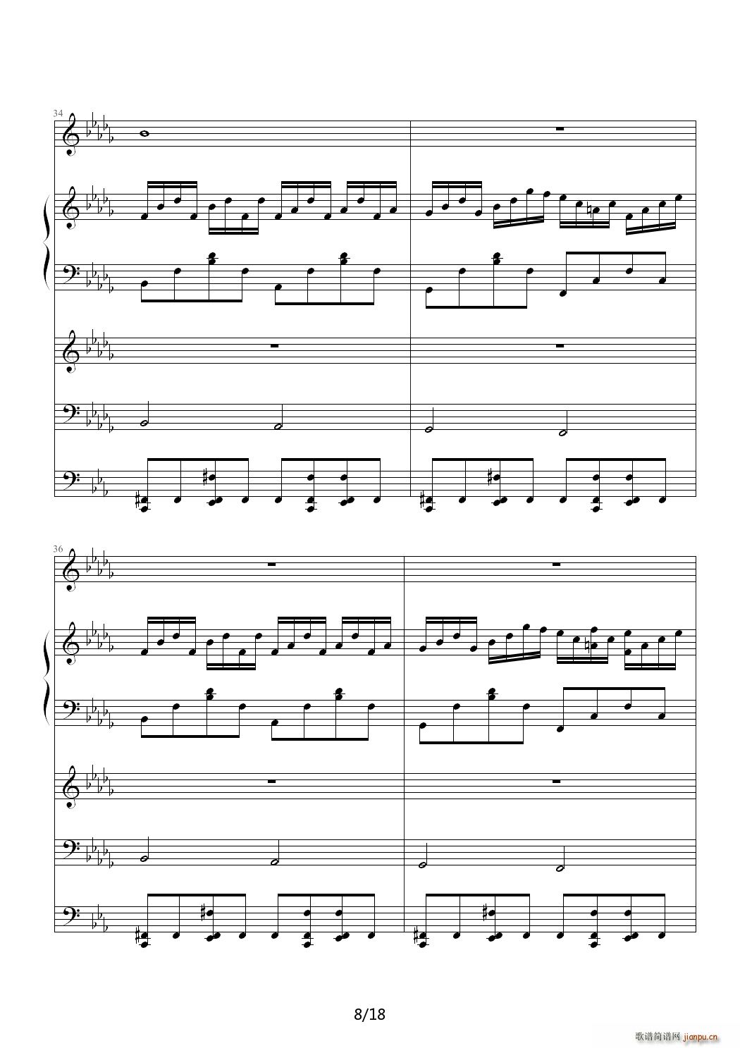 Lost Love 降D调(钢琴谱)8