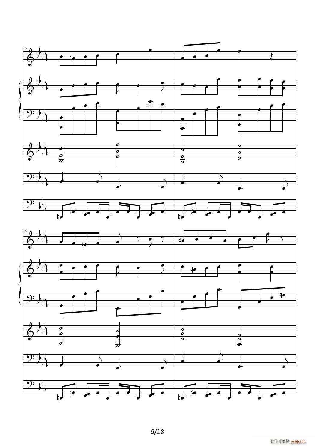 Lost Love 降D调(钢琴谱)6