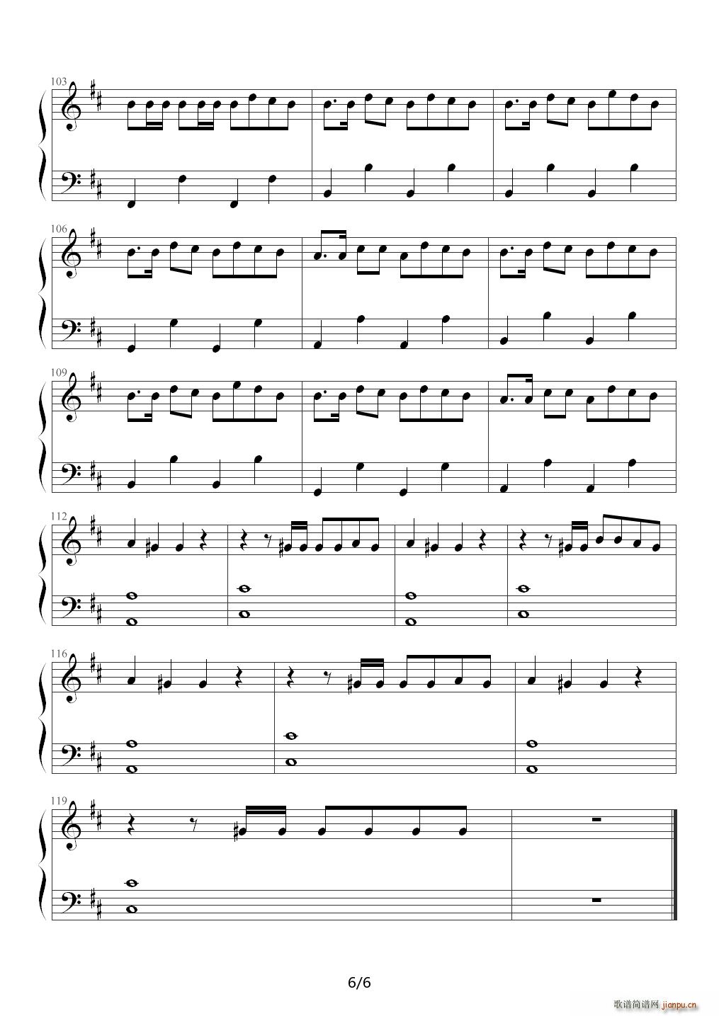 Mr Simple D调(钢琴谱)6