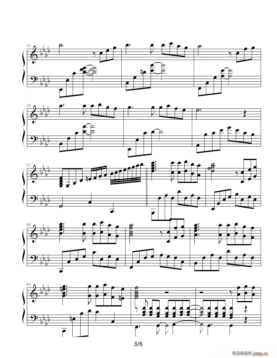 久石 j Two of Us(钢琴谱)3