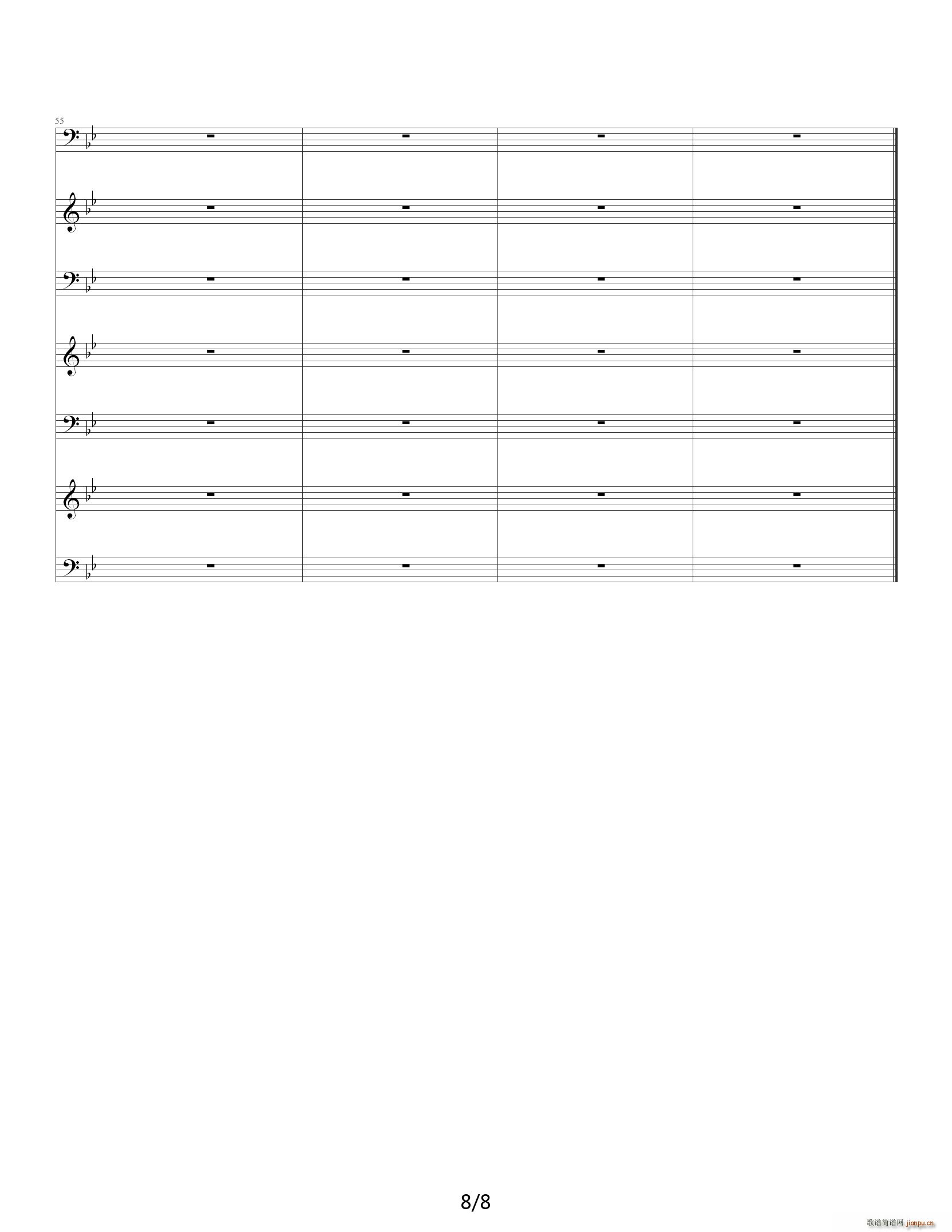 贝多芬的悲伤 降B调(钢琴谱)8