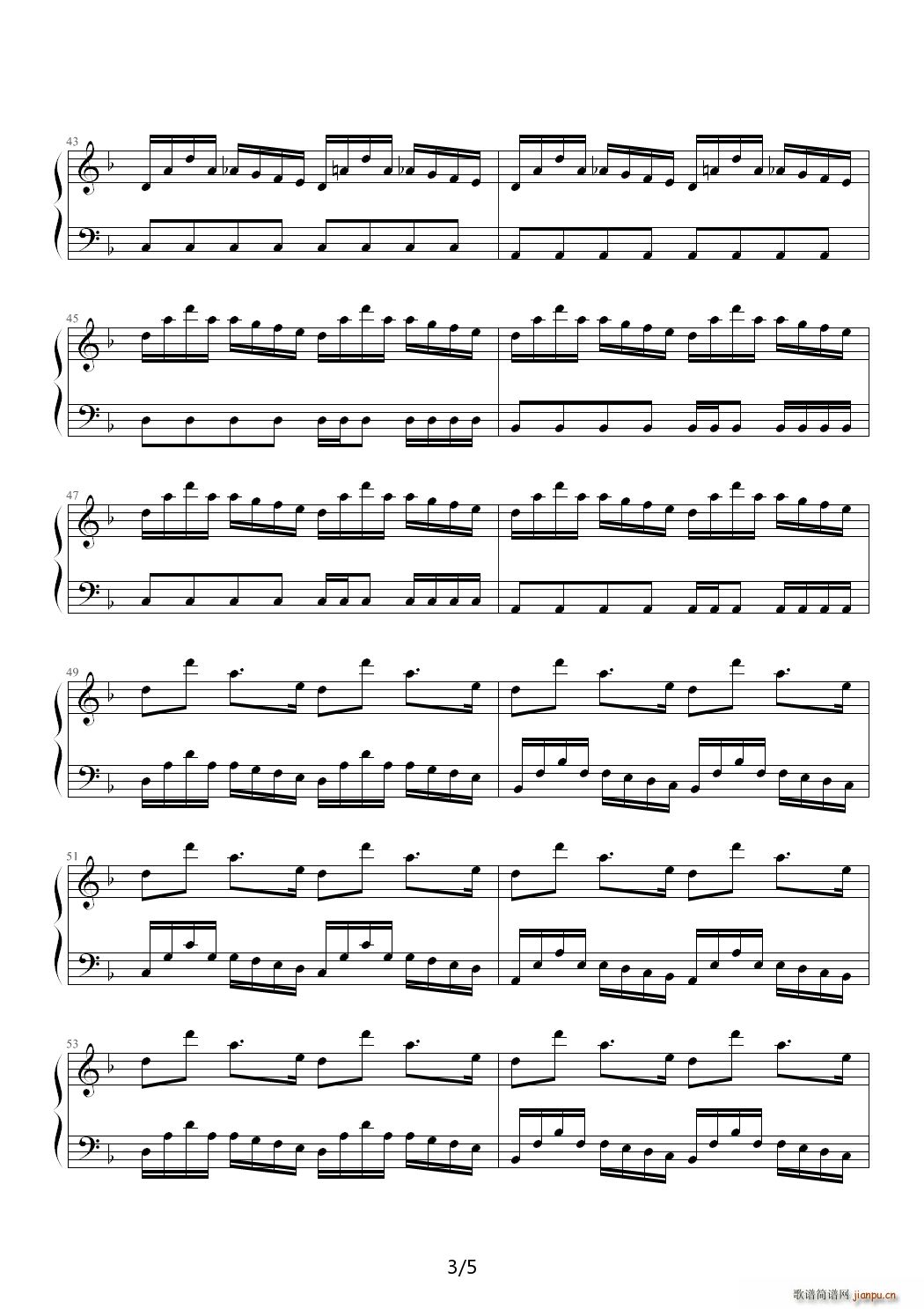 迷糊小魔女的南瓜汤 C调(钢琴谱)3