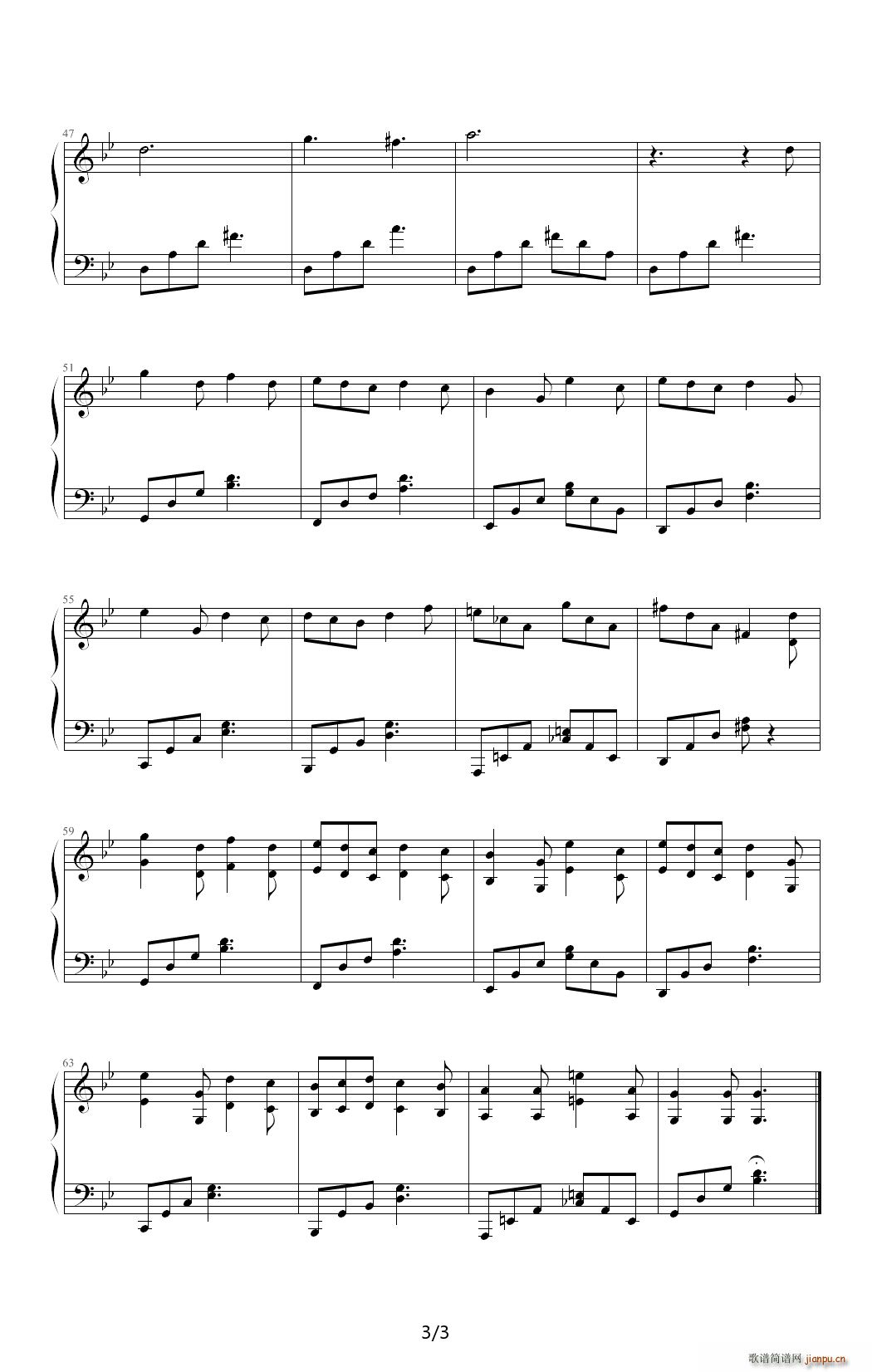 Leaf Dream 降B调(钢琴谱)3