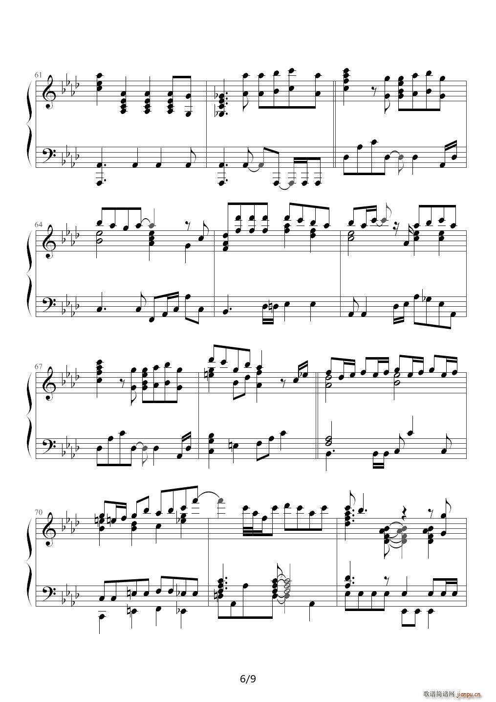 美好的一天 仁医2主题曲 降A调(钢琴谱)6