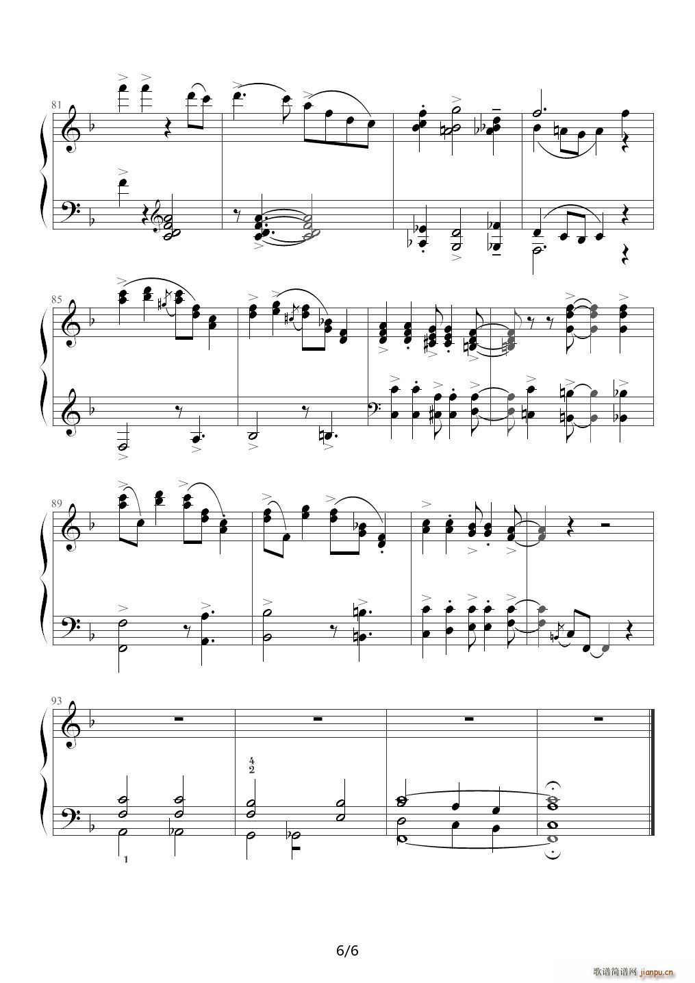 Hallelujah Time F调(钢琴谱)6