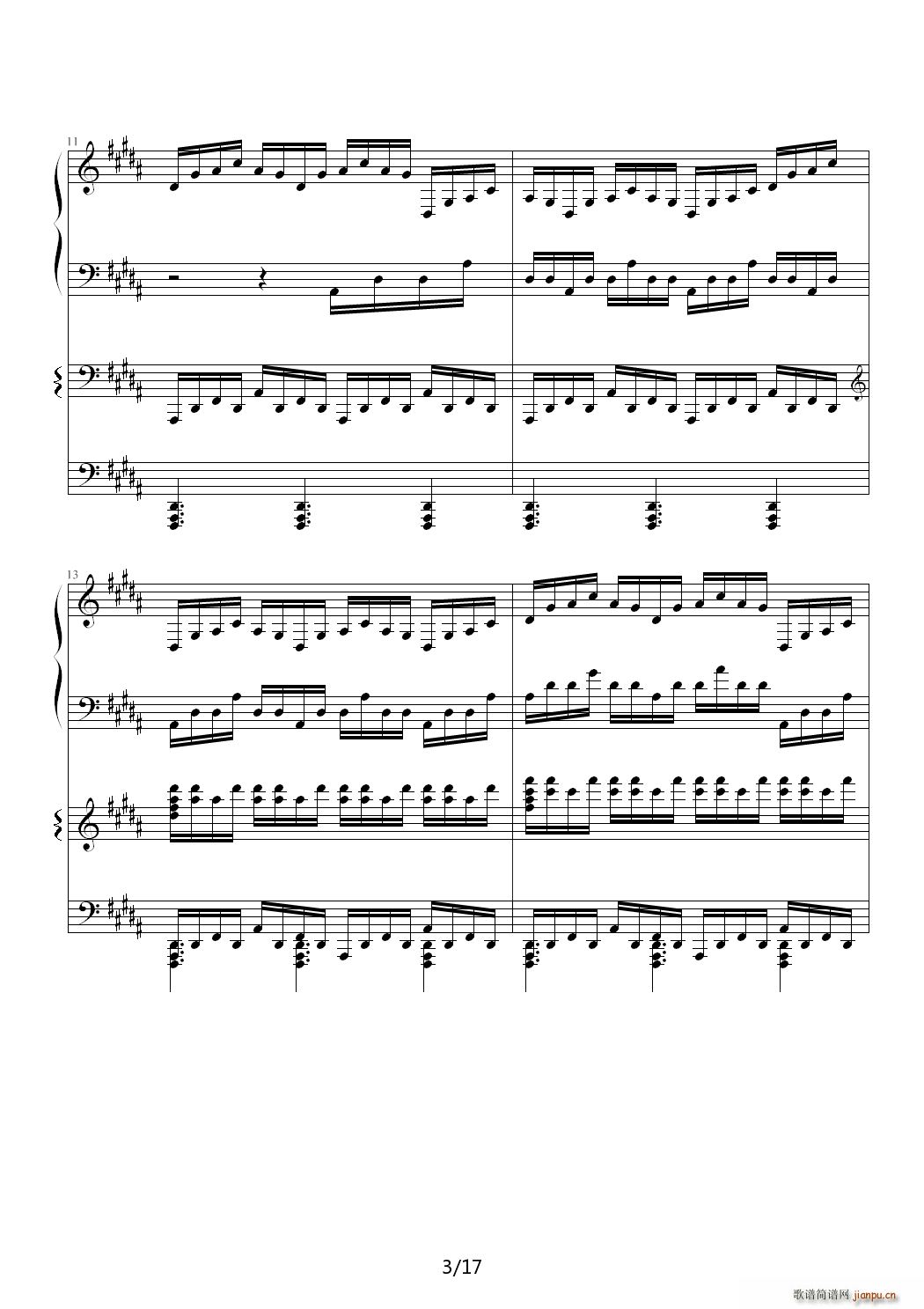 万年幻想乡 History of Utopia B调(钢琴谱)3