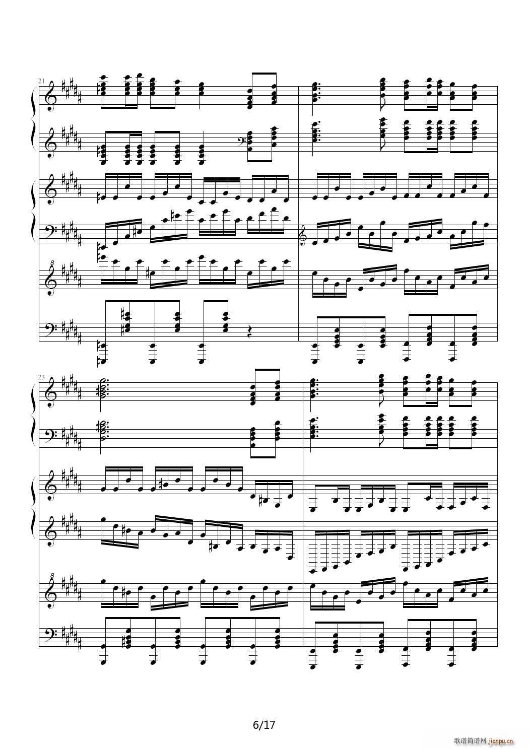 万年幻想乡 History of Utopia B调(钢琴谱)6