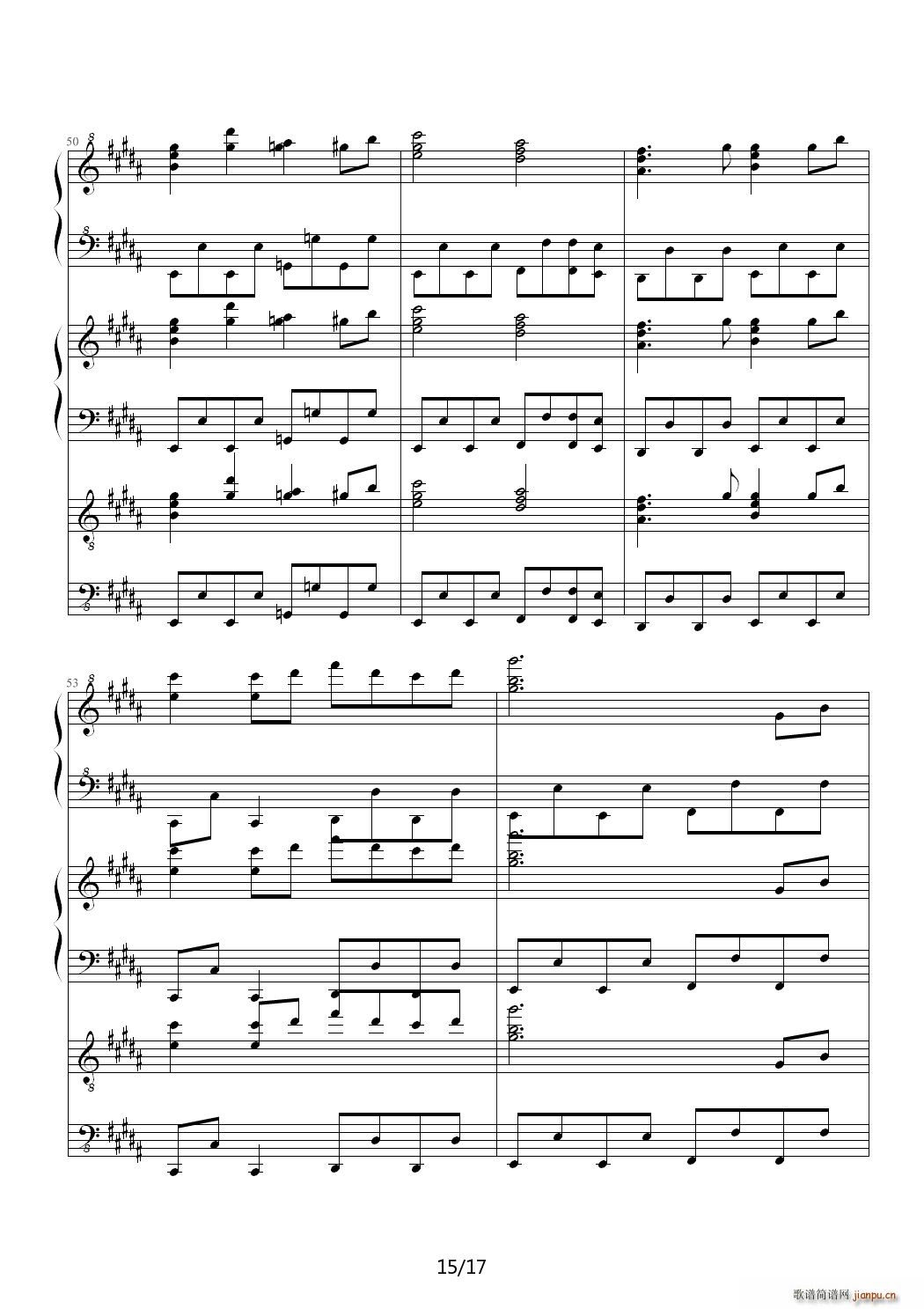 万年幻想乡 History of Utopia B调(钢琴谱)15